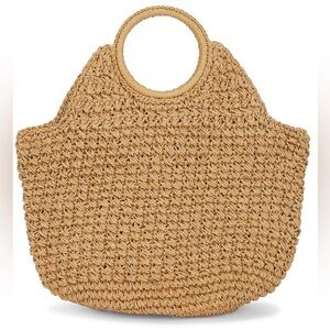 NEW: Zara Top Handle Raffia Straw Tote - OS